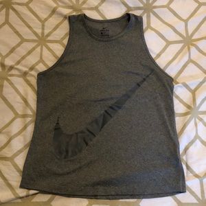 Nike grey swoosh athletic tank size s